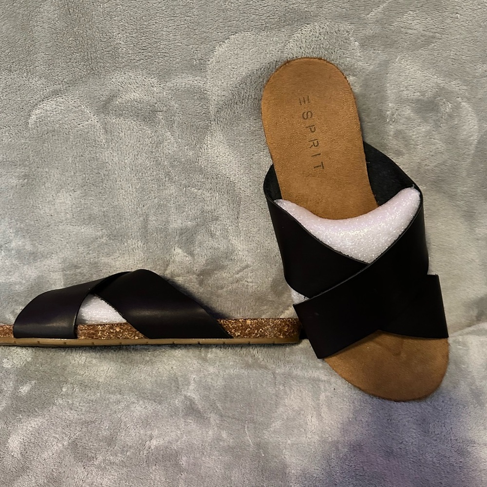 Esprit ladies size 10 cork flat sandals